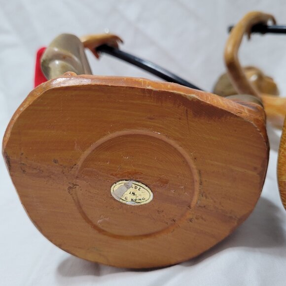 Tilso Pixie Elves Musicians Vintage Figurines MCM 60s Golden Fantasy 7" Set of 2 - Picture 9 of 16